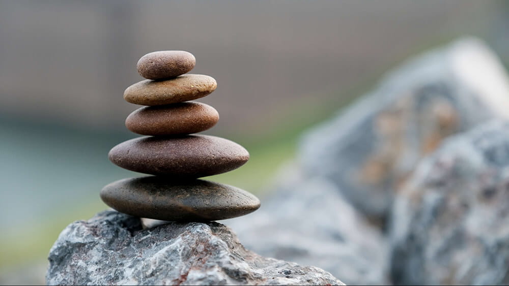 Rocks balancing