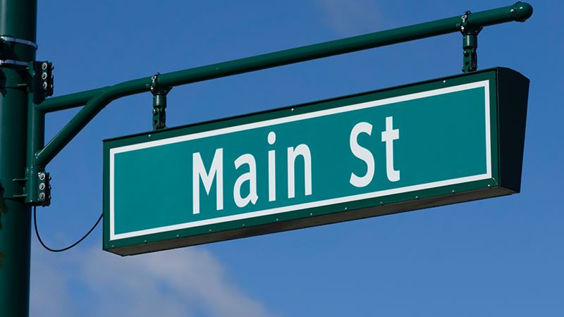 Main street sign