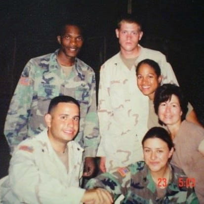 Astudillo with several U.S. Army colleagues